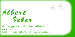 albert veber business card